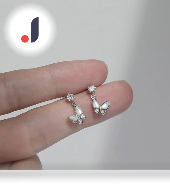 Butterfly Stud Earrings — Clip-Ons, Wipon