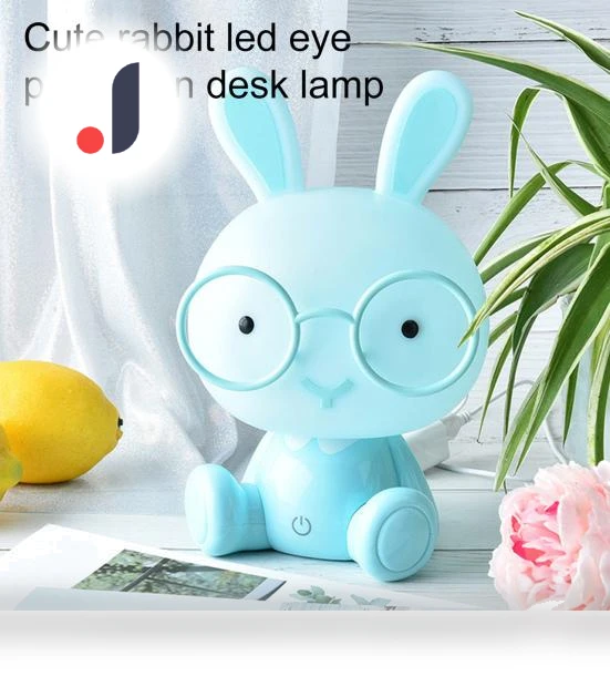 Cute Rabbit Lamp with Glasses — Creative Lighting Solutions, Blackcurrant