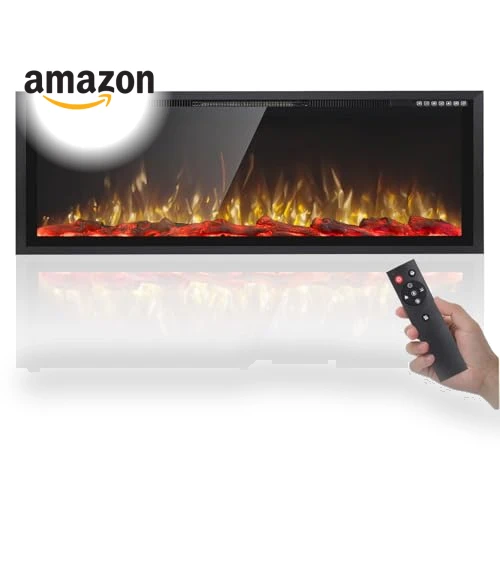 Electric Fireplace Ultra Narrow Frame & Wide Screen — Electric Heating Solutions, PRETZI