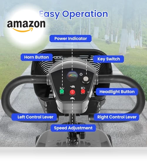 Foldable 4 Wheel Mobility Scooter — Push Scooters, Wooken