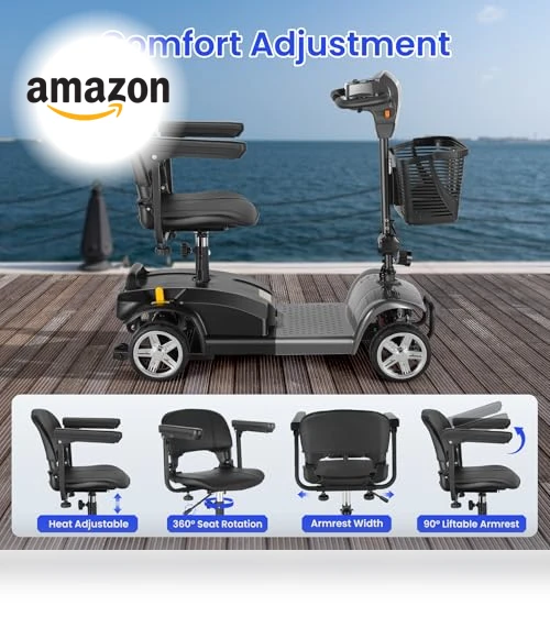 Foldable 4 Wheel Mobility Scooter — Push Scooters, Wooken