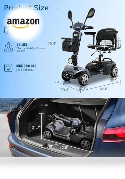 Foldable Electric Mobility Scooter — Mobility Scooters, MIHAYO