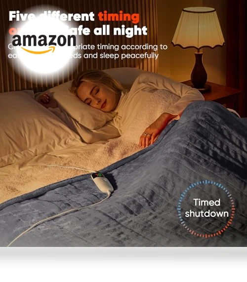 Heated Blanket Electric Throw — Electric, greenoak