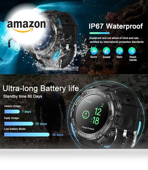 Military Bluetooth Calling Smartwatch — Wearable Accessories, Luzeyo