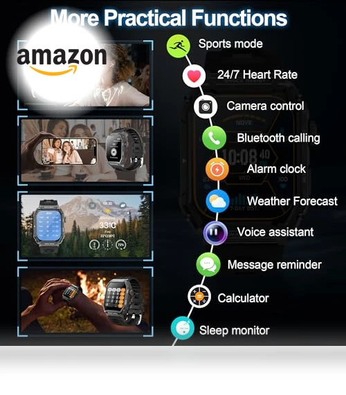 Military Bluetooth Calling Smartwatch — Wearable Accessories, Luzeyo