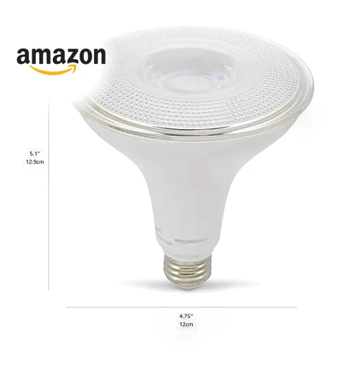 PAR38 Dusk to Dawn Sensor LED Light Bulb — LED, Amazon Basics