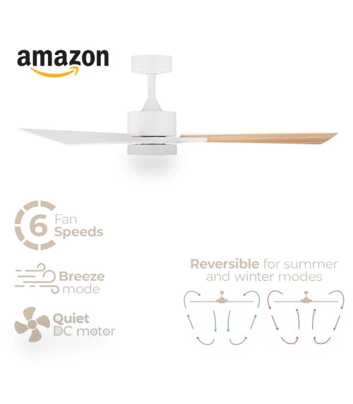 Smart 3-Blade Ceiling Fan with LED Light Kit — Ceiling Fan Lighting Solutions, East Grove Home