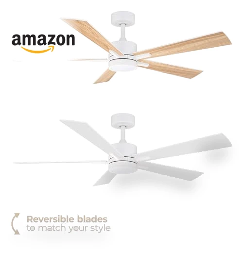 Smart 5-Blade Ceiling Fan with LED Light Kit — Ceiling Fan Lighting Solutions, East Grove Home