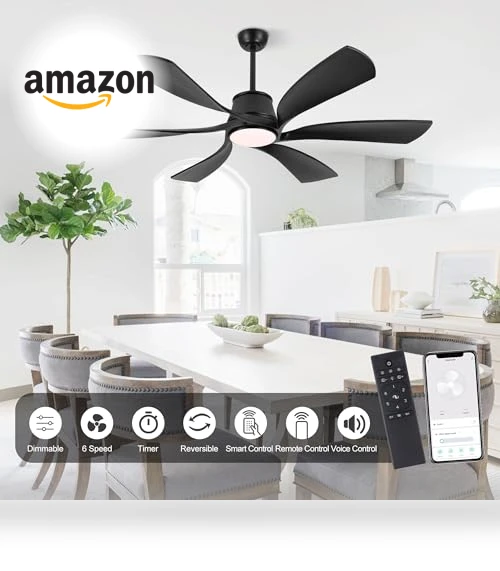 Smart Ceiling Fan with Light — Overhead Lighting, LEDLUX