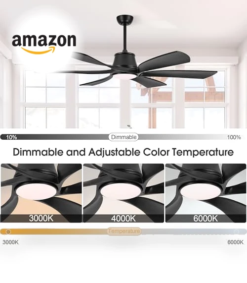 Smart Ceiling Fan with Light — Overhead Lighting, LEDLUX
