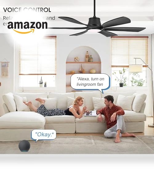 Smart Ceiling Fan with Light — Overhead Lighting, LEDLUX