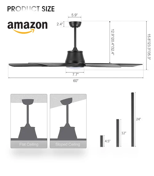 Smart Ceiling Fan with Light — Overhead Lighting, LEDLUX