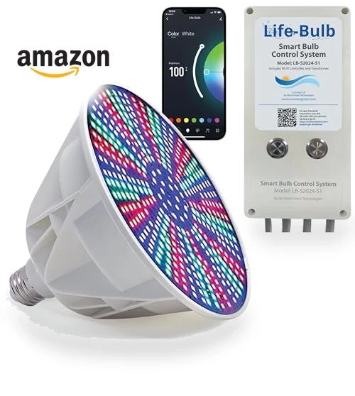 Smart LED Color Changing Pool Light Bulb — LED, Life-Bulb
