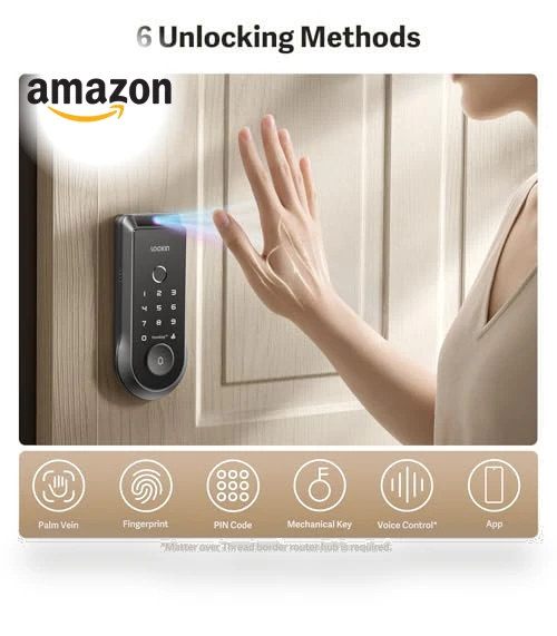 Smart Lock with Palm Vein Recognition — Biometric Security, Lockin