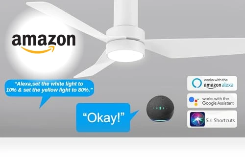 Smart Low Profile Ceiling Fan with Lights — Ceiling Fans, Carro
