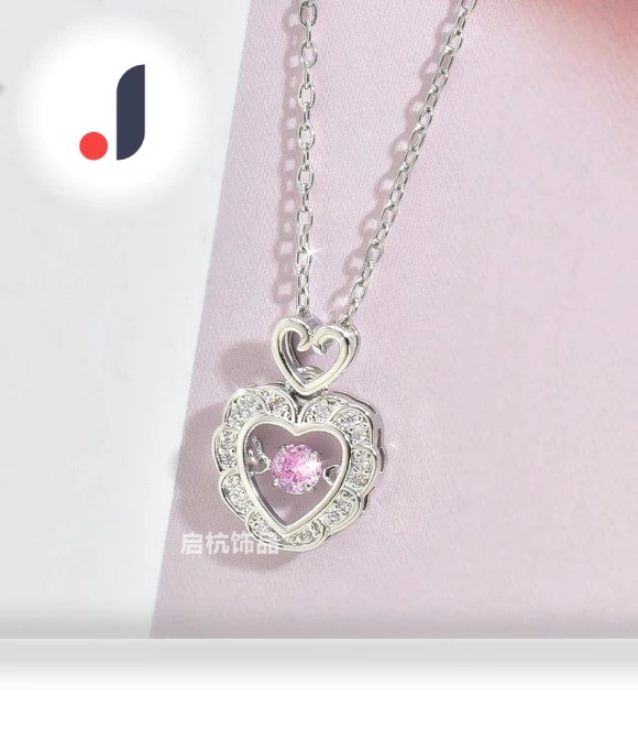 Smart Pink Diamond Love Necklace — Smart Jewelry, Commodity Jewel