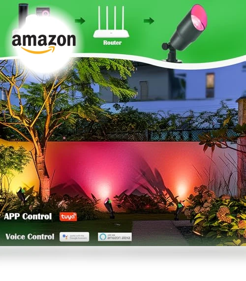 Smart RGB Landscape Lighting Kit — Outdoor Light Projectors, iYogaled
