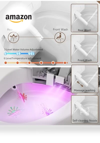 Smart Toilet with Bidet — Bathroom Essentials, SR SUN RISE