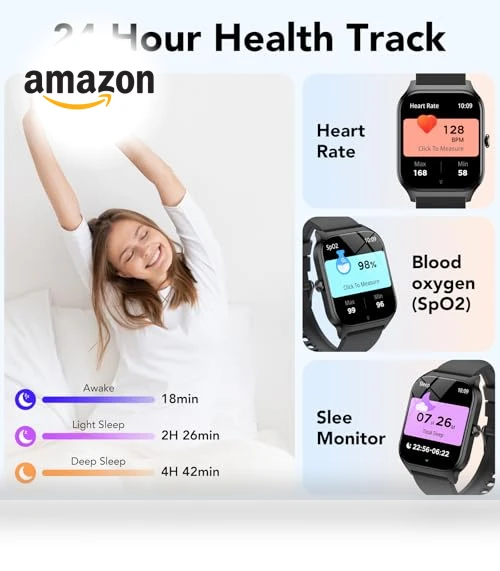 Smart Watch with Bluetooth Calls and Fitness Tracking — Smartwatches, CASCHO