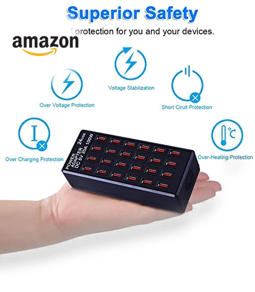 24-Port USB Charging Station — Power Hubs, MIXILIN