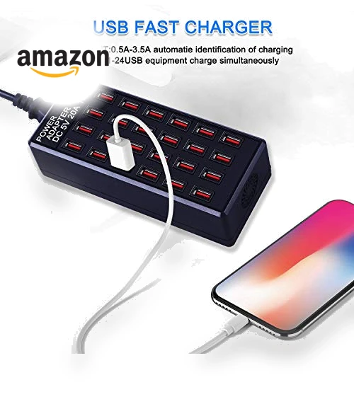 24-Port USB Charging Station — Power Hubs, MIXILIN