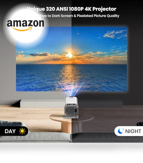 4K Projector with Wifi and Bluetooth — Home Theater Projectors, Gaimoo
