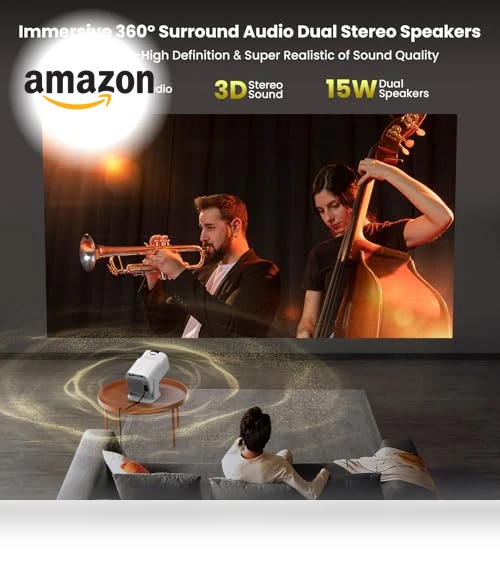 4K Projector with Wifi and Bluetooth — Home Theater Projectors, Gaimoo