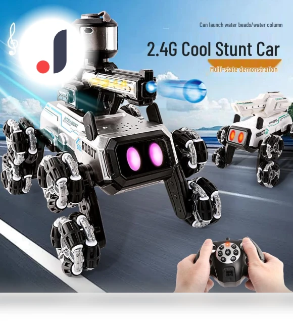 8-Wheel Stunt Dog Toy — Interactive Animal Companions, Super Go