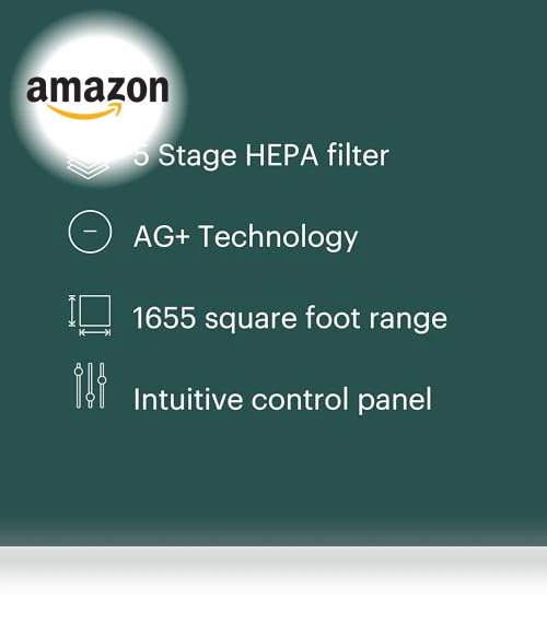 Pro Air Purifier Clean Air Filter With Aurabeat AG+ Technology — Activated Carbon Air Purifiers, Brondell