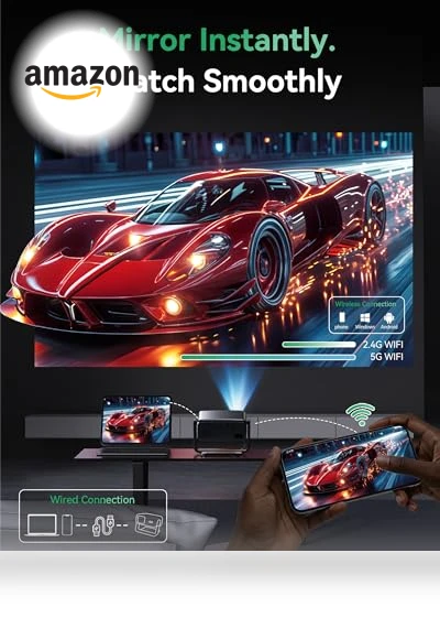 Smart Portable Projector — Home Theater Projectors, Aubor