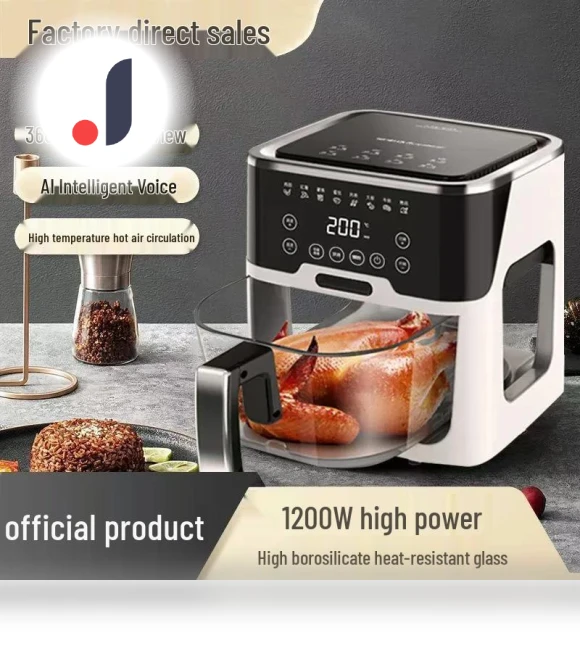Smart Voice Air Fryer with Glass Window — Air Fryers, TrendVibeCN