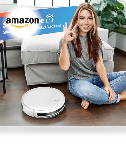 2 in 1 Robotic Vacuum Cleaner with Schedule, App/Voice — Smart Cleaning Robots, MAMNV