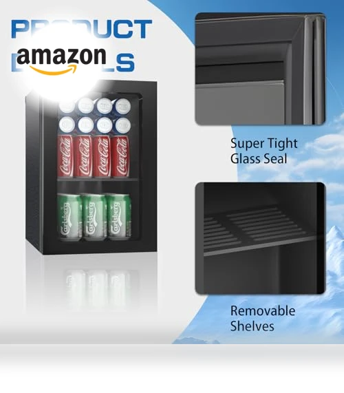 Freestanding Beverage Refrigerator — Mini Fridges, Erivess