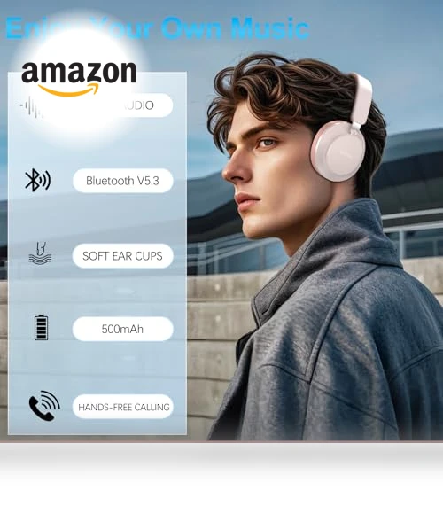 Wireless Over Ear Headphones with Noise Cancelling — Over-Ear Headphones, TSYUCXH