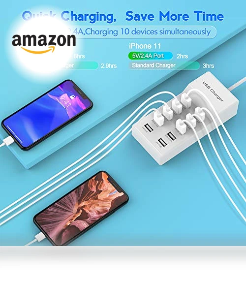 10-Port USB Charger Station — Chargers, Shenzhen Puleisile Electronic Co. Ltd.