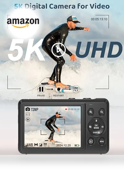 5K Digital Camera — Compact Digital Cameras, Ruwaqart