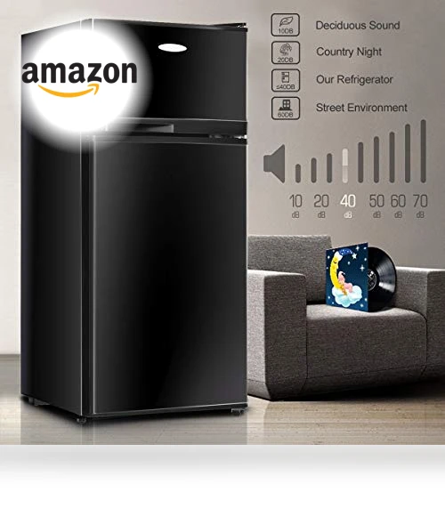 Compact Refrigerator with Top Door Freezer — Mini Fridges, GOFLAME
