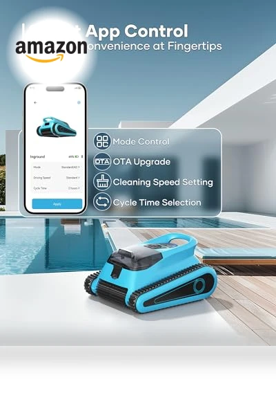 Cordless Pool Vacuum Robot — Automated Pool Maintenance, HISION