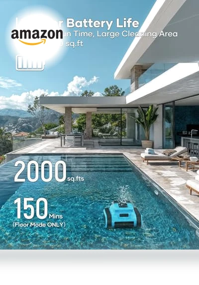 Cordless Pool Vacuum Robot — Automated Pool Maintenance, HISION
