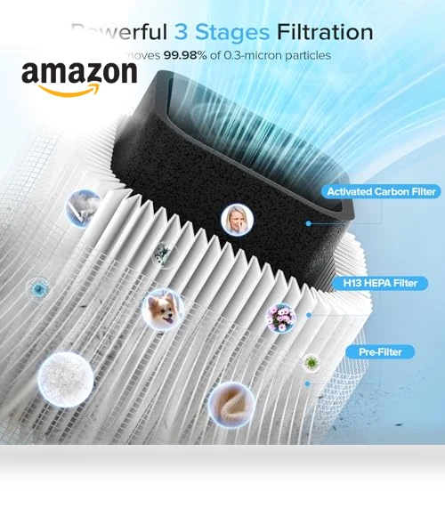 HEPA Air Purifier and Humidifier 2 in 1 — Activated Carbon Air Purifiers, Electactic