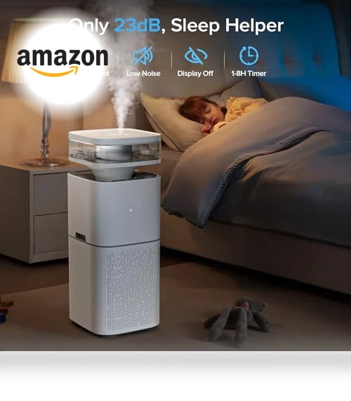 HEPA Air Purifier and Humidifier 2 in 1 — Activated Carbon Air Purifiers, Electactic