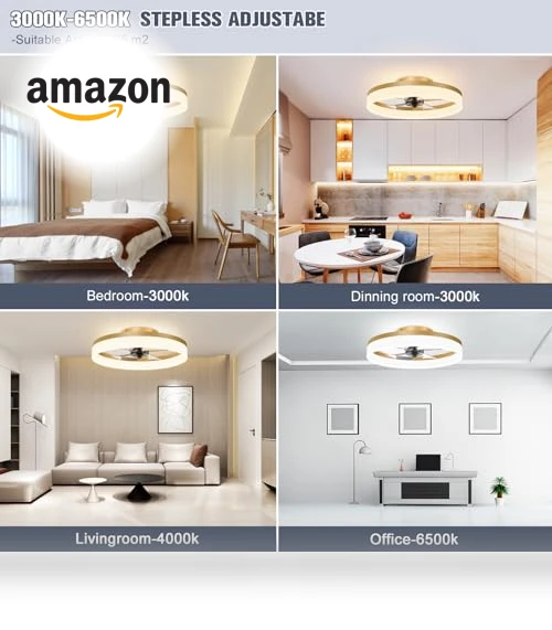 Low Profile Ceiling Fan with Lights and Remote — Ceiling Fan Lighting Solutions, VOLISUN
