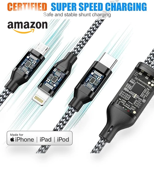 Multi Charging Cable 3Pack — Cables, Xnewcable