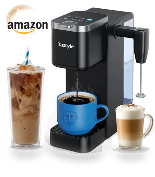 Single Serve Coffee Maker with Detachable Milk Frother — Coffee Makers, Tastyle