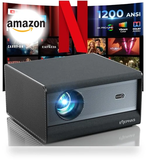 Smart 4K Projector with WiFi and Bluetooth — Home Theater Projectors, ELEPHAS