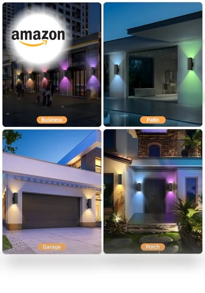 Smart Outdoor Wall Lights — Garden Illumination, KIZON