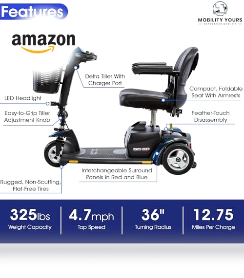 3 Wheel Power Mobility Scooter — Mobility Scooters, Pride Mobility