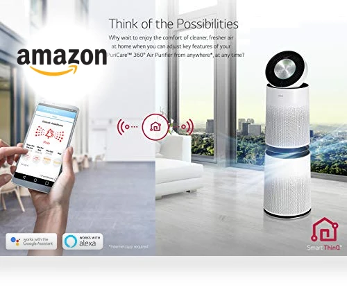 360-Degree Air Purifier with Wi-Fi and Voice Control — Activated Carbon Air Purifiers, LG