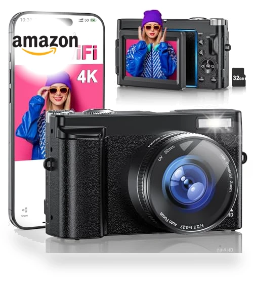 4K Digital Camera with WiFi — Compact Digital Cameras, SIXTARY