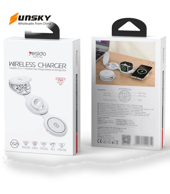5 in 1 Foldable Wireless Charger — Chargers, Yesido